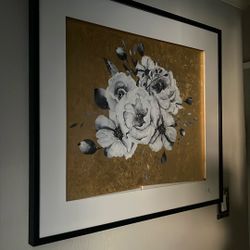 Gold Sheet Framed Art