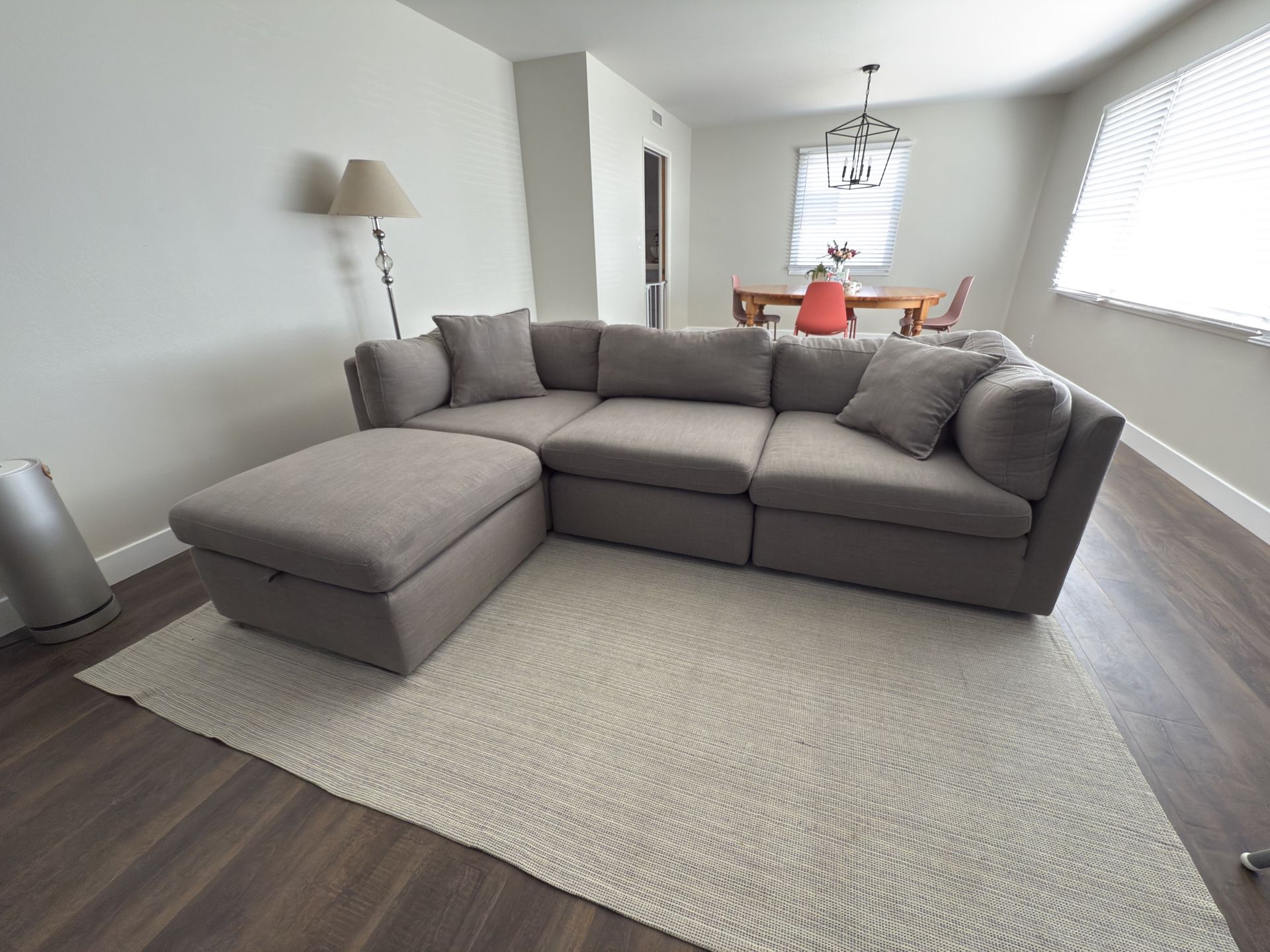 Large Sectional Sofa Couch Ottoman