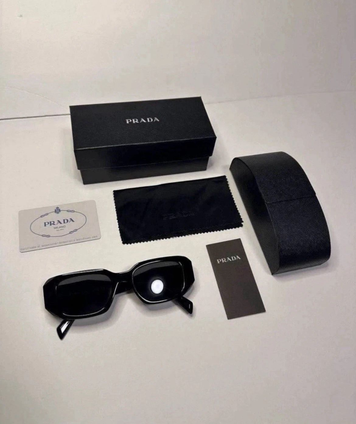 Prada Milano PR17WS Sunglasses Symbole 49 mm-Black Frame & Lens
