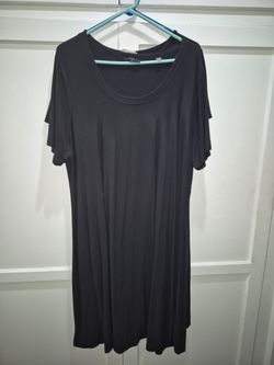 Black Short Sleeve T-Shirt Dress