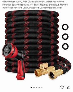 Garden Hose 100ft, New 2026 Ultra Lightweight Non Kink