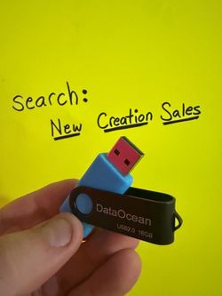 16GB USB 2.0 Flash Drive DataOcean Thumb Drive Memory Stick Swivel Keychain USB A Pen Drive Portable Storage for PC Laptop Mac Computer Blue Black