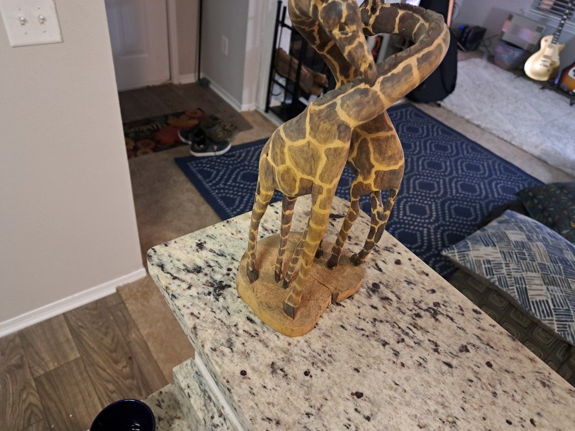 Vintige Hand Carved Giraffe