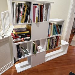 White Geometric Bookcase