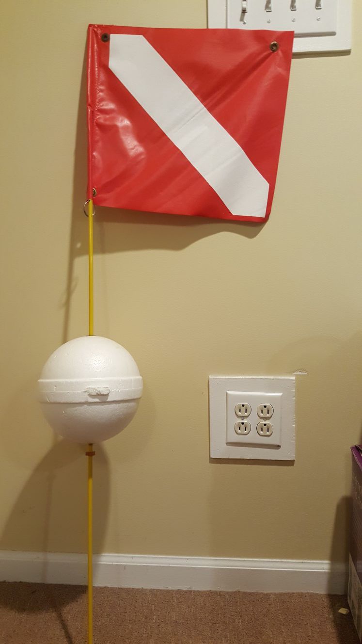 Dive Flag with Pole and Float