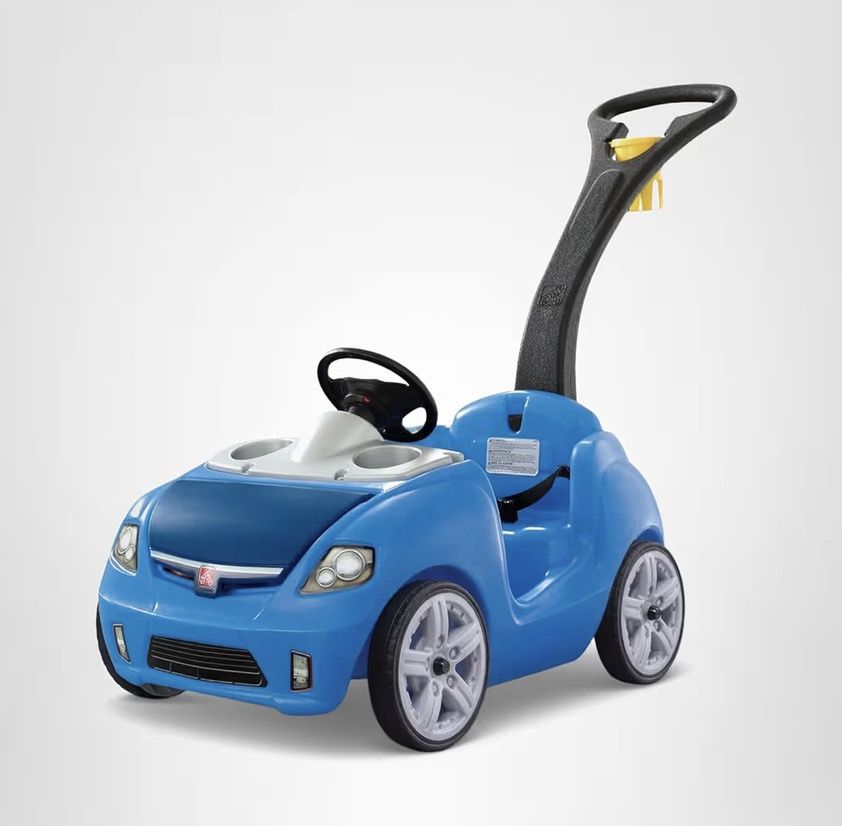 Step2 Whisper Ride II Buggy Kids Push Car, Ride On Toy, Stroller Substitute, Includes Seat Belt & Horn, Made of Durable Plastic, Max Weight 50 lbs., F