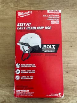 Brand New - Retail $59.97 - 48-73-1410 - Milwaukee BOLT Clear Dual Coat Lens Eye Visor - Working - SOLD AS IS