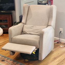 Water Repellent Nursing Chair (reclines, rocks, rotates)