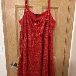 Red Sequin Plus Size Dress (18 / 20)