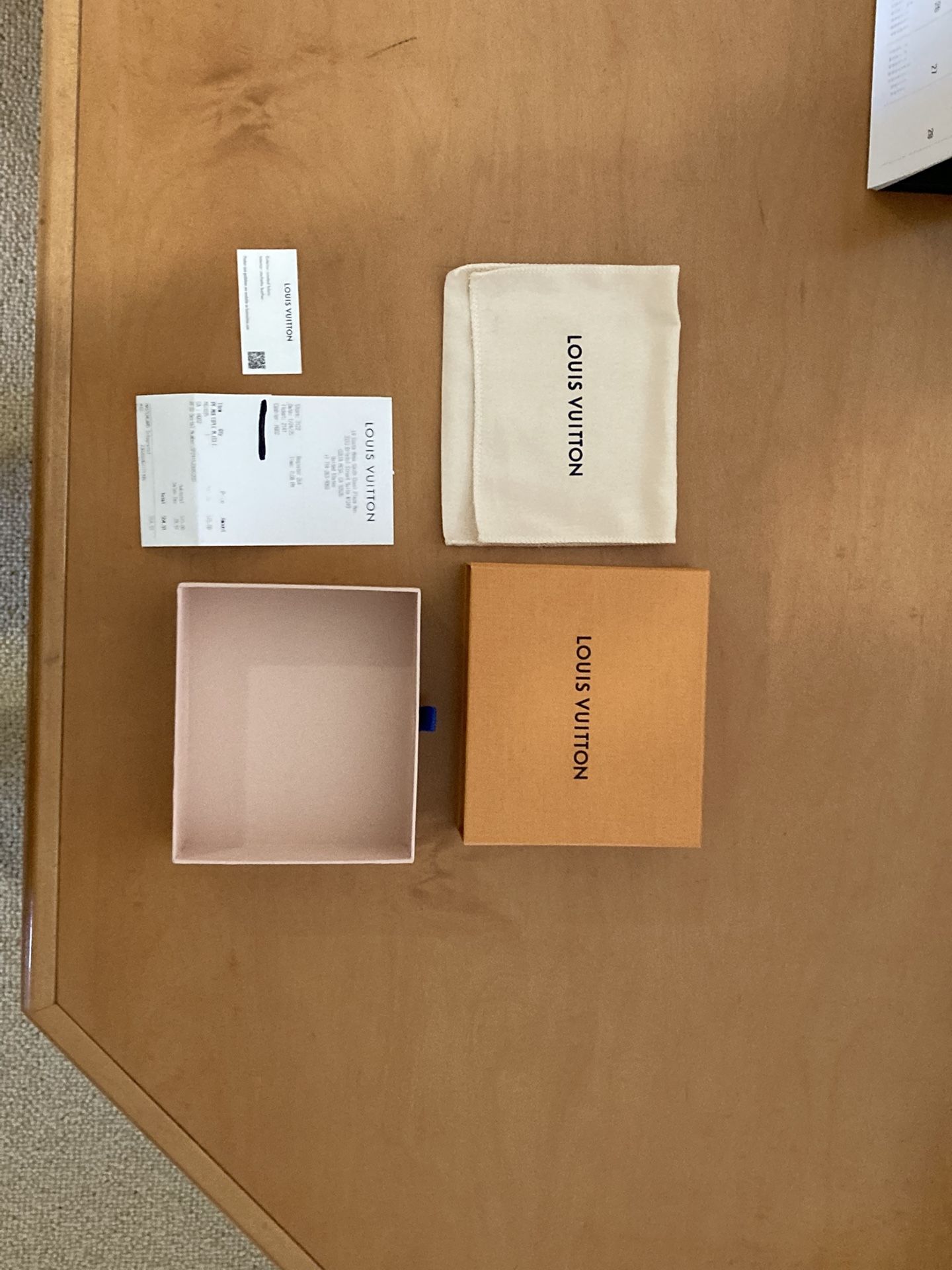 LOUIE VUITTON WALLET BOX WITH DUSTBAG