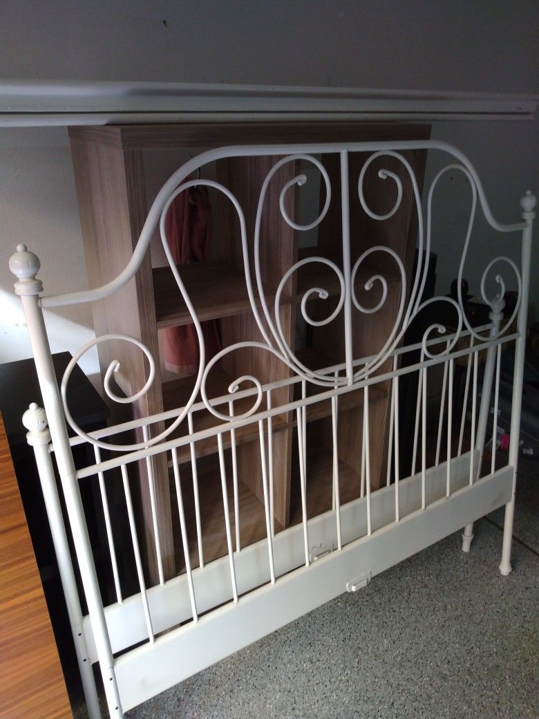 White Steel Bed Frame