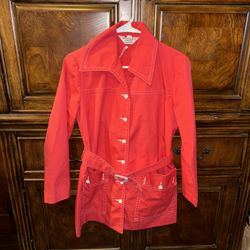 Vintage Koret of California Coral Jacket with Belt