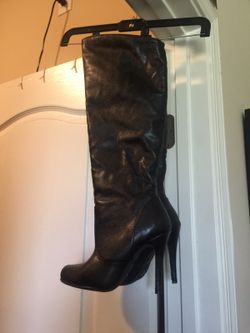 Black knee high boots