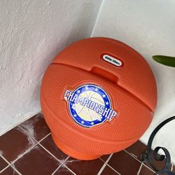 Vintage Little Tikes  Basketball Championship Ball / Toy Chest Container With Lid Super Rare 90s Deco Retro Must See 