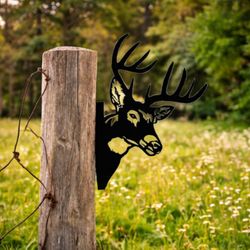 Deer Silhouette – Metal Outdoor Wall & Fence Art