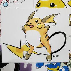Raichu Pokemon Art Print