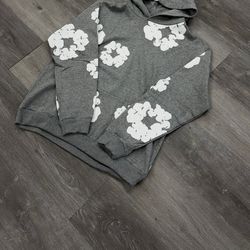 Grey denim tears hoodie