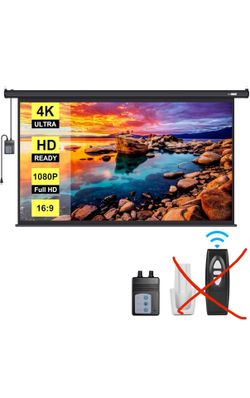 VIVOHOME 100 Inch Electric Motorized Projector Screen with Remote, 16:9 8K 4K Ultra HD Widescreen for Movie Home Theater Cinema Office Video Game