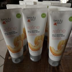 Beauty 360 refine SELF-HEATING CLAY FACE MASK with pumpkin & coconut extracts