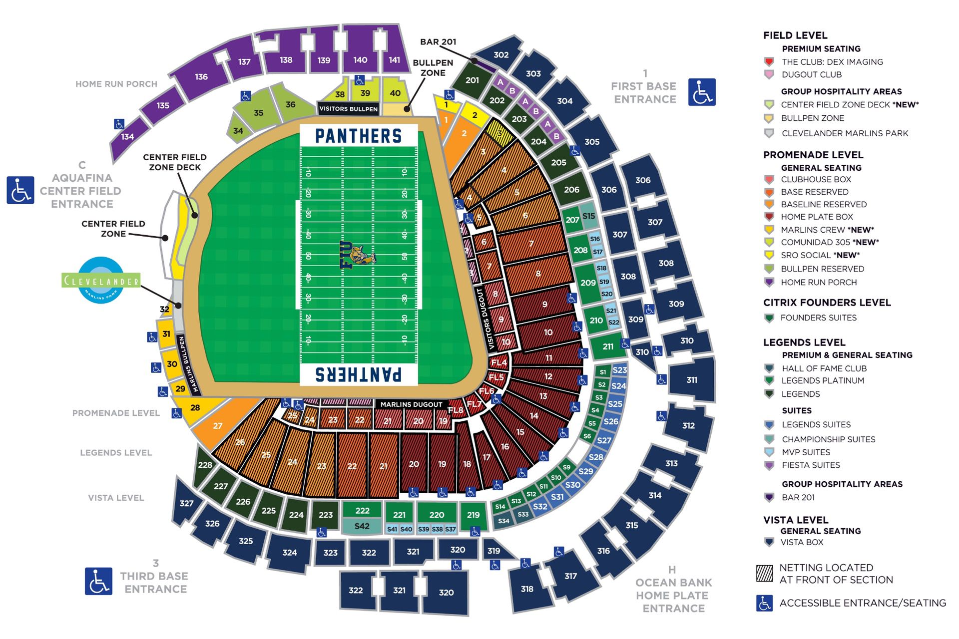 2 FIU Panthers vs Miami Hurricanes Lower Level Tickets and Parking Pass 11/23