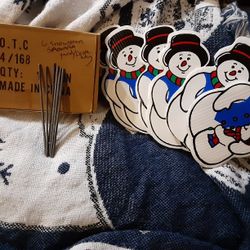 Set Of 6 Yard/driveway Snowmen