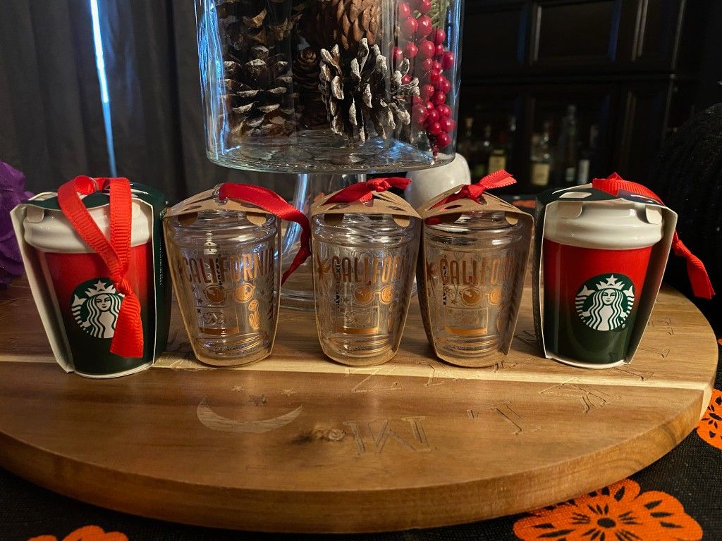 2021 Starbucks Ornaments.