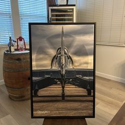 Custom Framed Warbird Canvas By Phillip Jelks