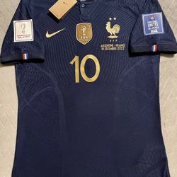 Authetic Kylian Mbappe World CupFinal France 2022 Jersey