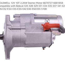 HOLDWELL 12V 10T 2.2KW Starter Motor (contact info removed) (contact info removed) Compatible With Bobcat 325 328 329 331 334 335 337 341 E25 E26