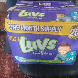 New box Of luvs size two Diapers