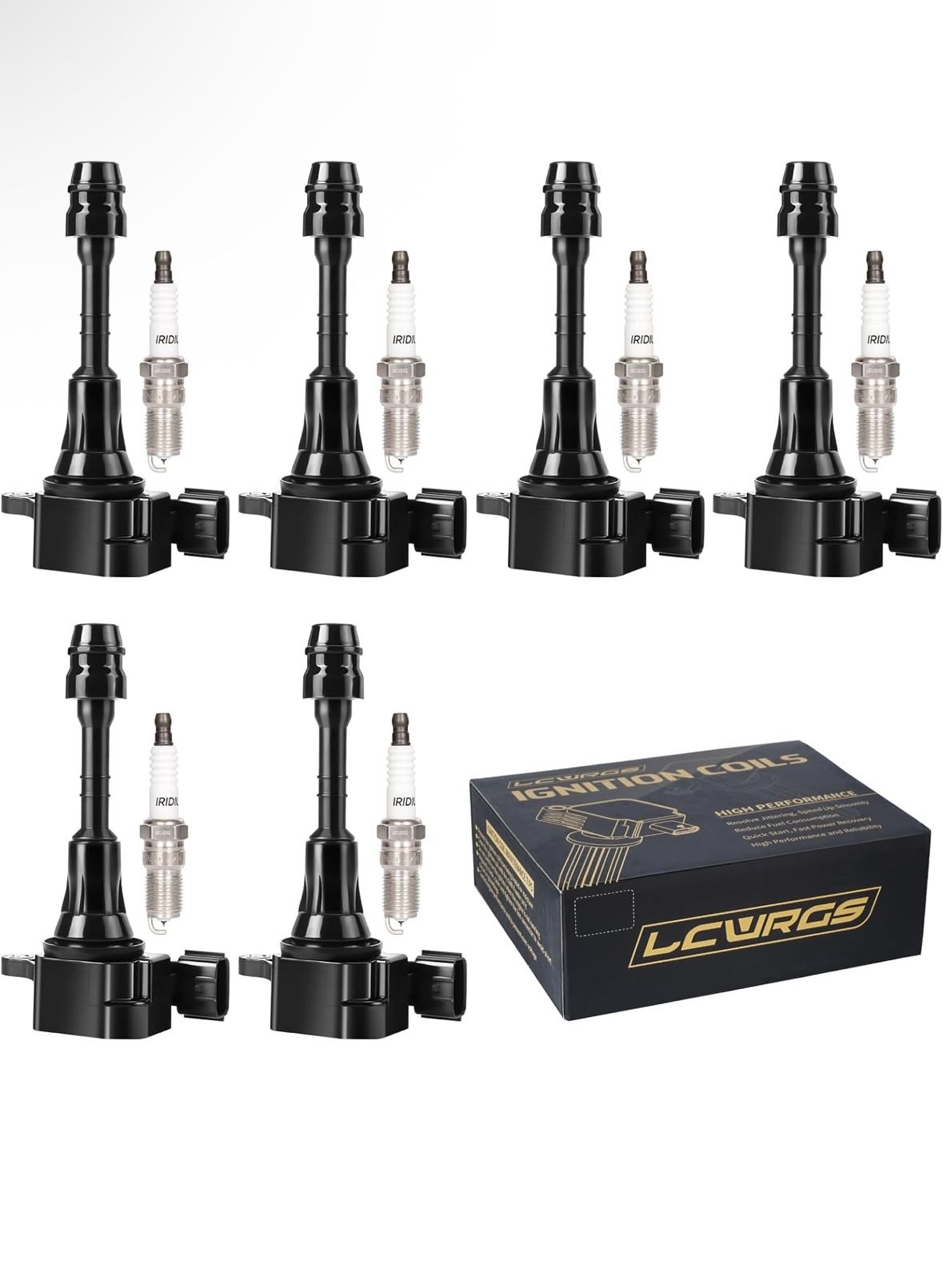 Set of 6 Ignition Coil Pack and Spark Plugs