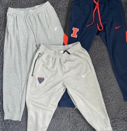 Men Large Nike Dri-Fit Sweatpants Joggers DePaul Illinois Fighting Illini Bundle