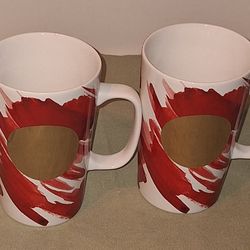 Starbucks 2014 Tall Red & White Gold Circle 16oz 5.5"H-$10.00 EACH