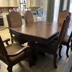Wooden Dining Table And Chairs 