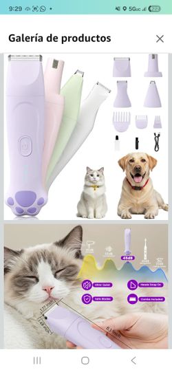 4-in-1 dog-cutting toilet kit, includes comb, paw trimmer, nail grinder, rechargeable and wireless design, low noise, waterproof IPX7, pet-friendly na