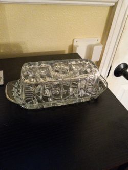 Anchor Vintage Crystal Butter Dispenser. No Cracks.