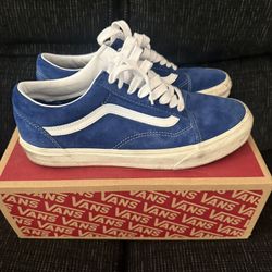 Vans Old Skool Pig Suede Blue Mens 8