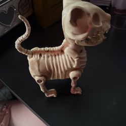 Halloween Meowing Skeleton Cat