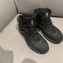 Used Michelinhidro-edge Steel Toe Leather Watterproof Work Boots Size 12
