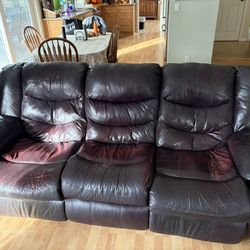 Leather Sofa & Loveseat