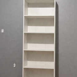 White bookshelf & white tv stand/dresser