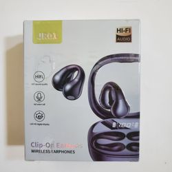 Clip-On Open Ear Headphones, Wireless Earbuds Bluetooth 5.3, Clip Earbuds with Digital Display Charging Case 80 Hours Playtime, IPX5 Waterproof Sports