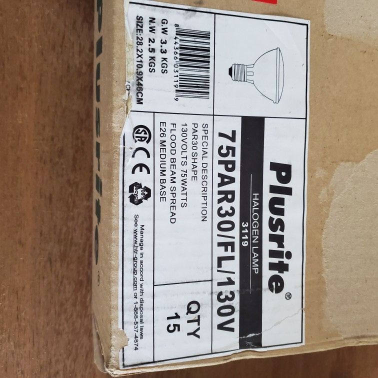Pack Of 15 75 Watt Halogen Bulbs Brand NEW