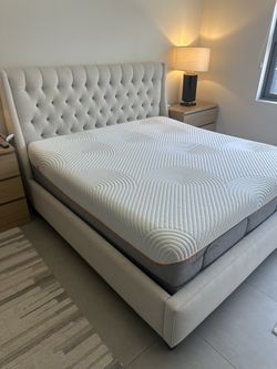 King Size Bed Frame Tufted