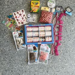 Craft Supplies, Stickers, Crayons, Legos
