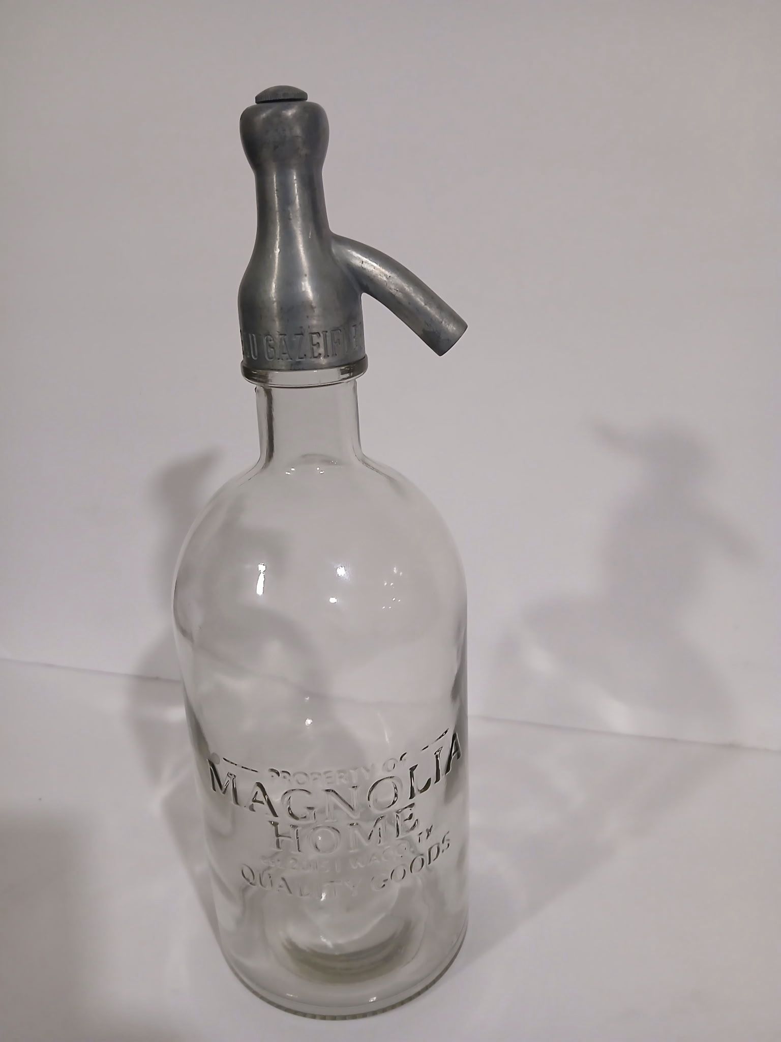 Magnolia Home Joanna Gaines Decorative Seltzer Bottle Clear 12.5" Tall