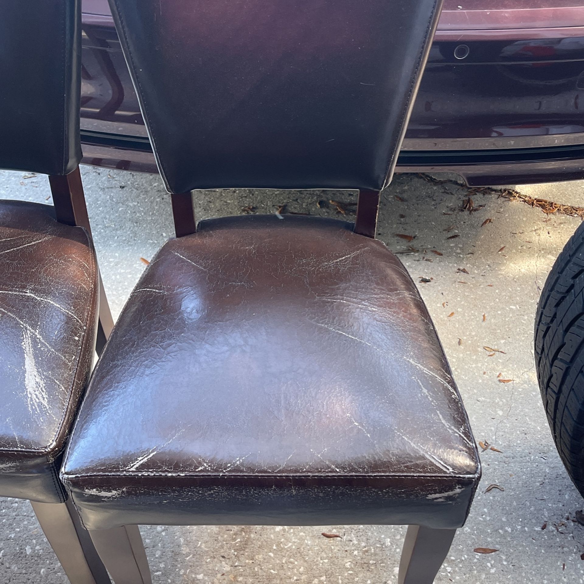 4 Padded dining chairs
