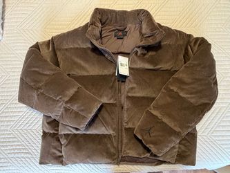 Nike Jordan Corduroy Puffer Jacket Brown