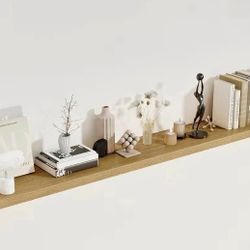 72 Inch Floating Shelves for Wall, 8 Inch Deep Floating Shelf, Large Shelves with Invisible Bracket