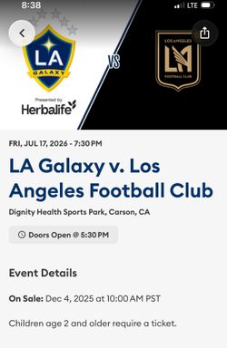 LA FC VS LA GALAXY